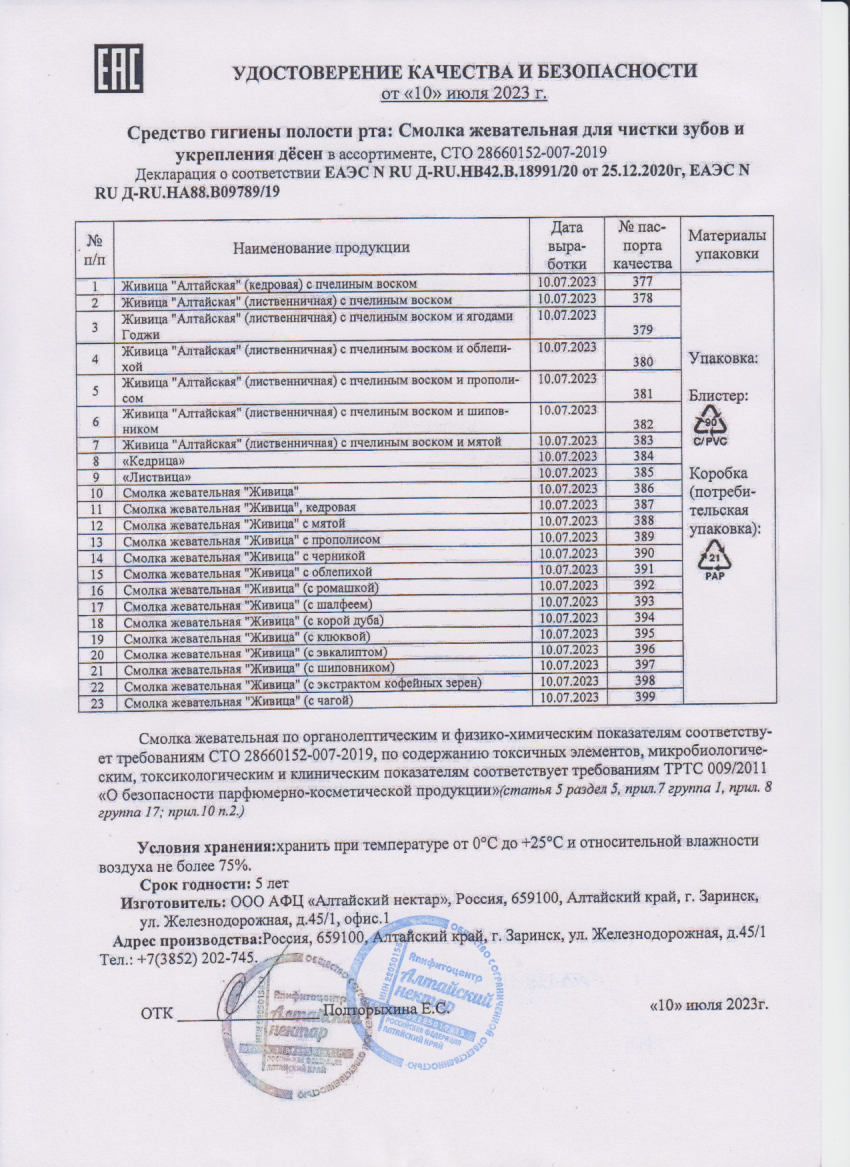 Паспорт №072023